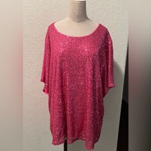 Hot Pink Sequin Tee